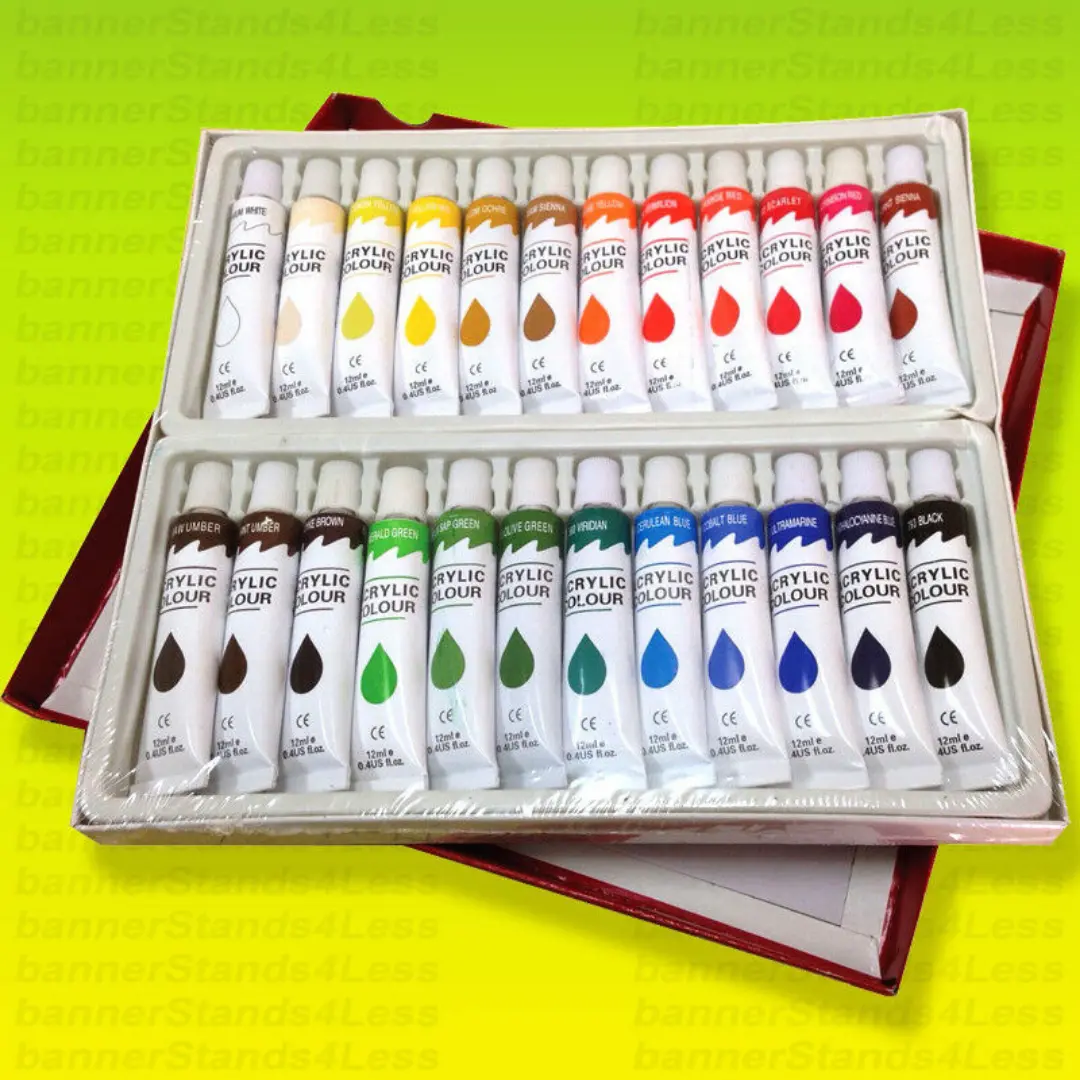 Premium Acrylic Paint Set Kit 24 Pcs 1