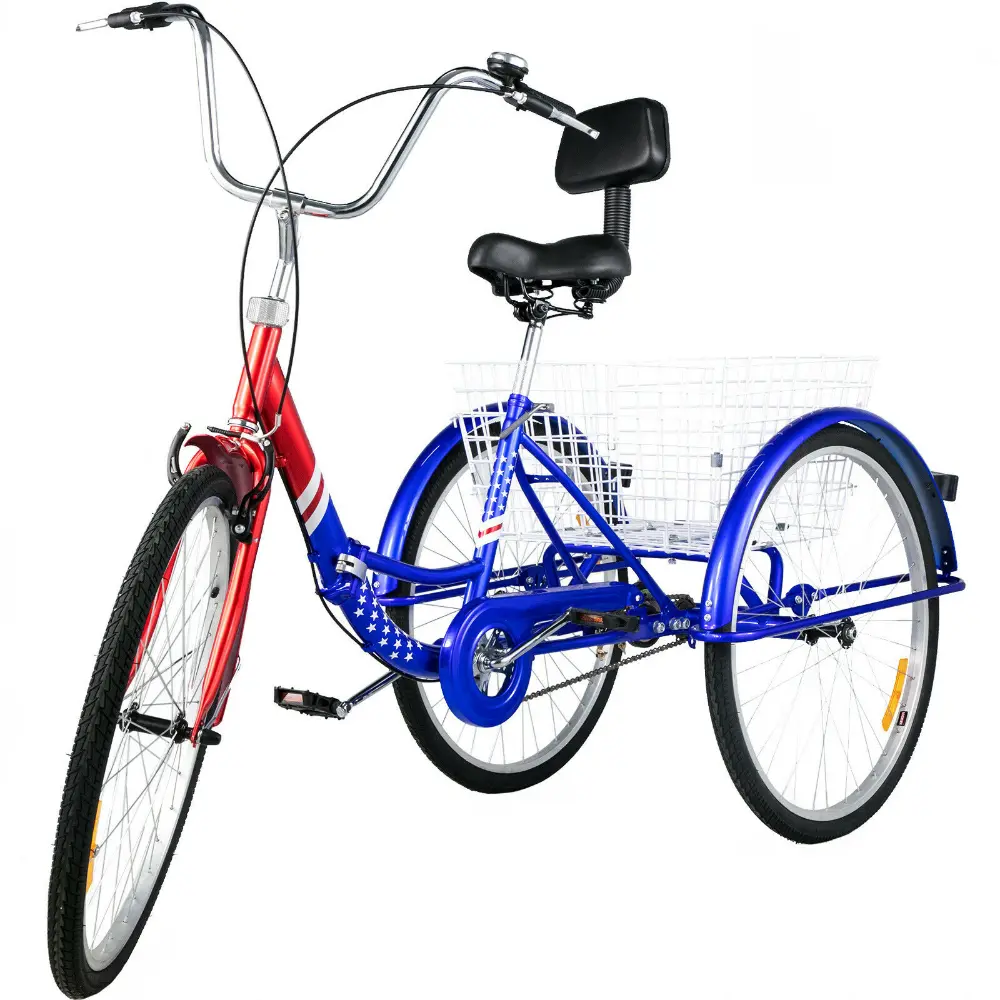 Lightweight Folding Adult Three Wheel Tricycle 26" 1