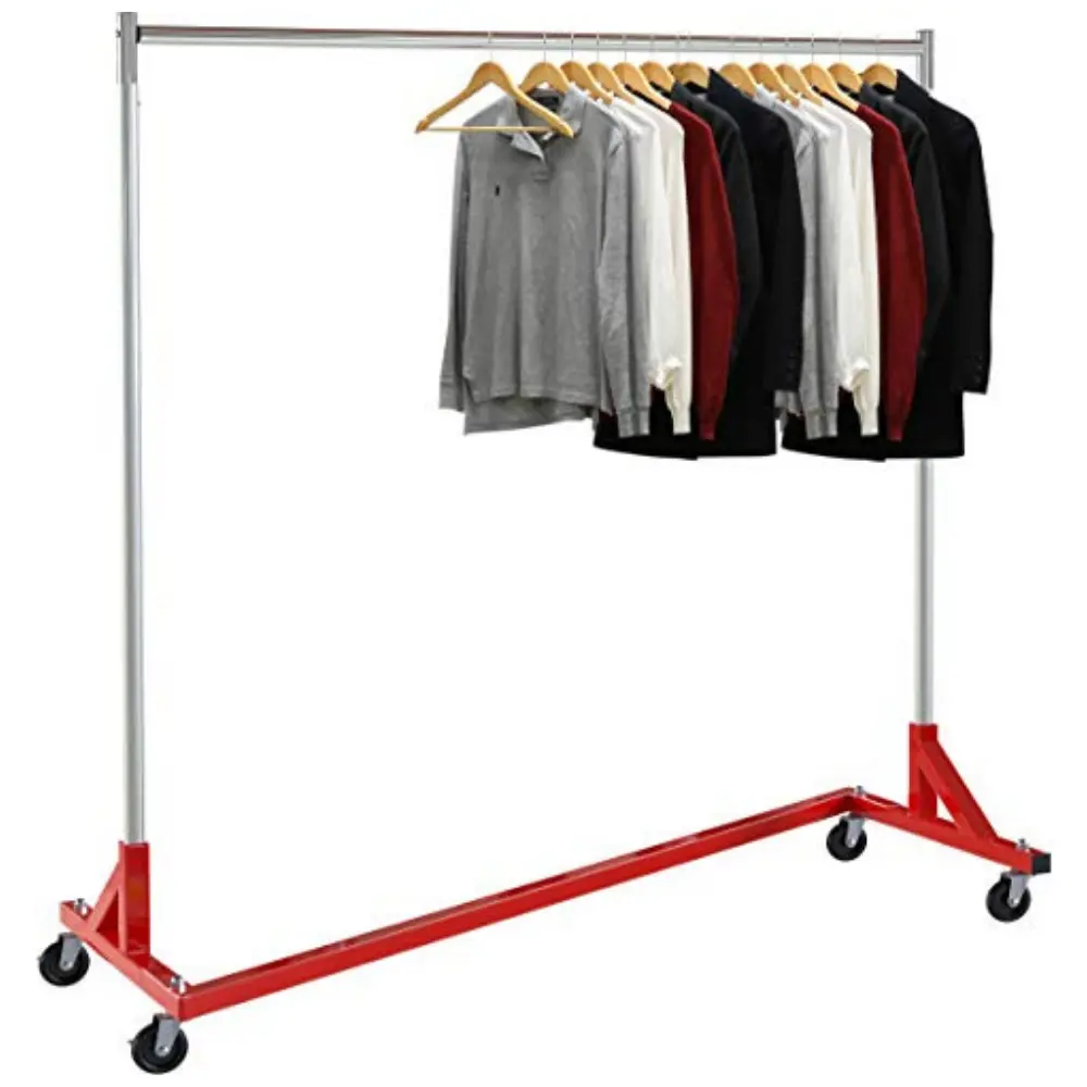 Large Portable Heavy Duty Clothes Rolling Z Rack 1