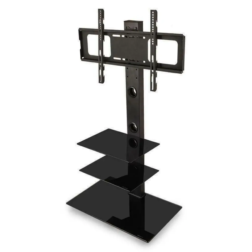 Tall Universal Swivel Tv Stand With Storage Shelves 32" - 65" 1