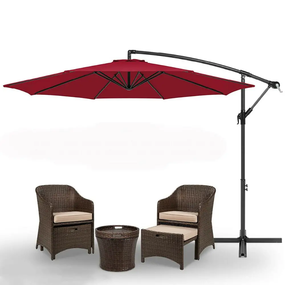 Large Outdoor Patio Cantilever Offset Patio Umbrella 10 Ft 1