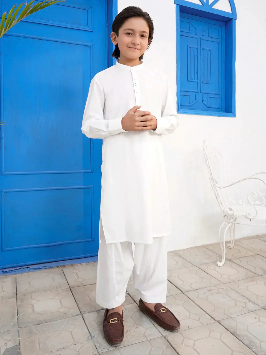 White Blended Kameez Shalwar - Altet-Ks-001-R2 1