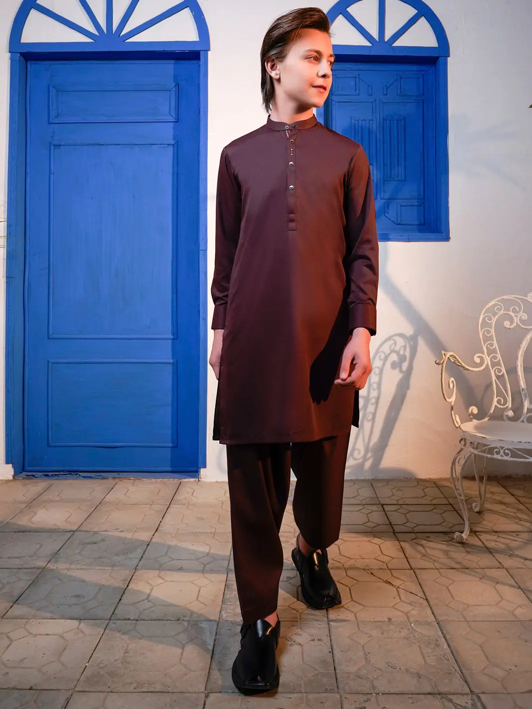 Maroon Blended Kameez Shalwar - Altet-Ks-006 1
