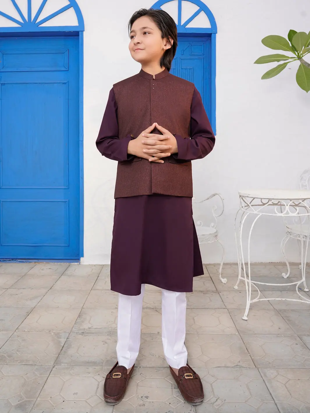 Maroon Blended Waistcoat - Alt-Wc-012 1