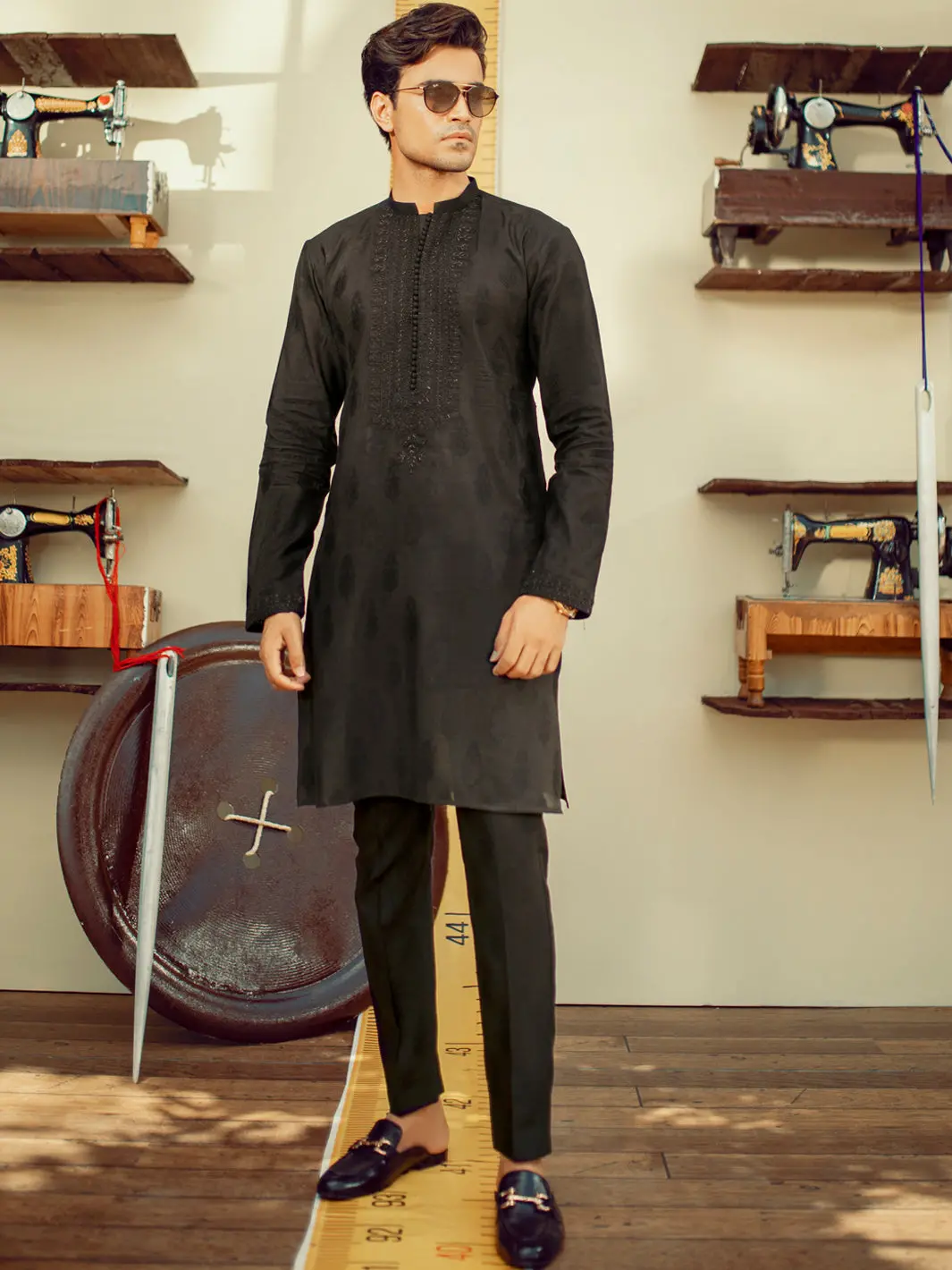 Black Formal Kurta - Al-K-Sp-032B 1