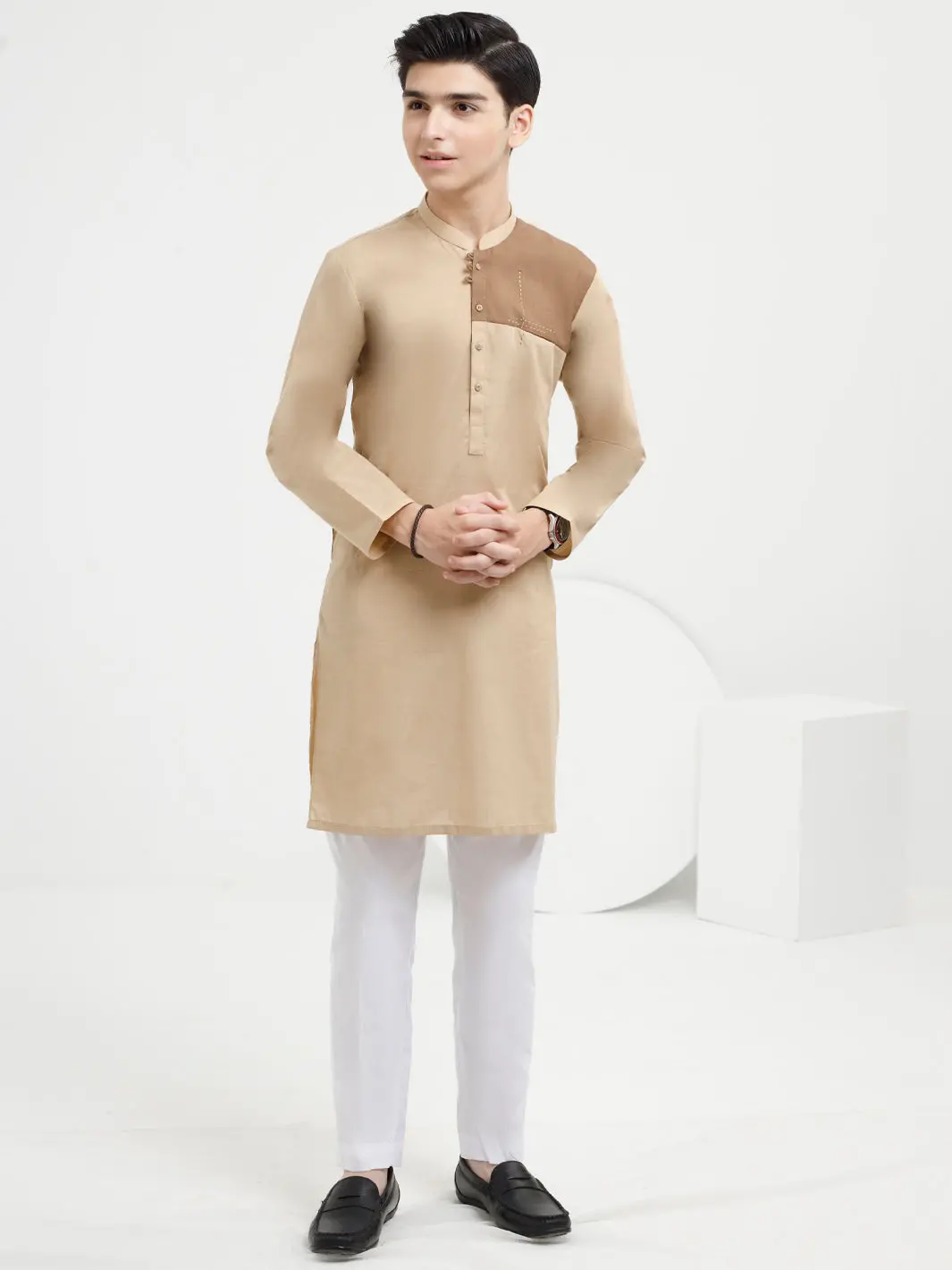 Beige Cotton Kurta - Alt-K-038A 1