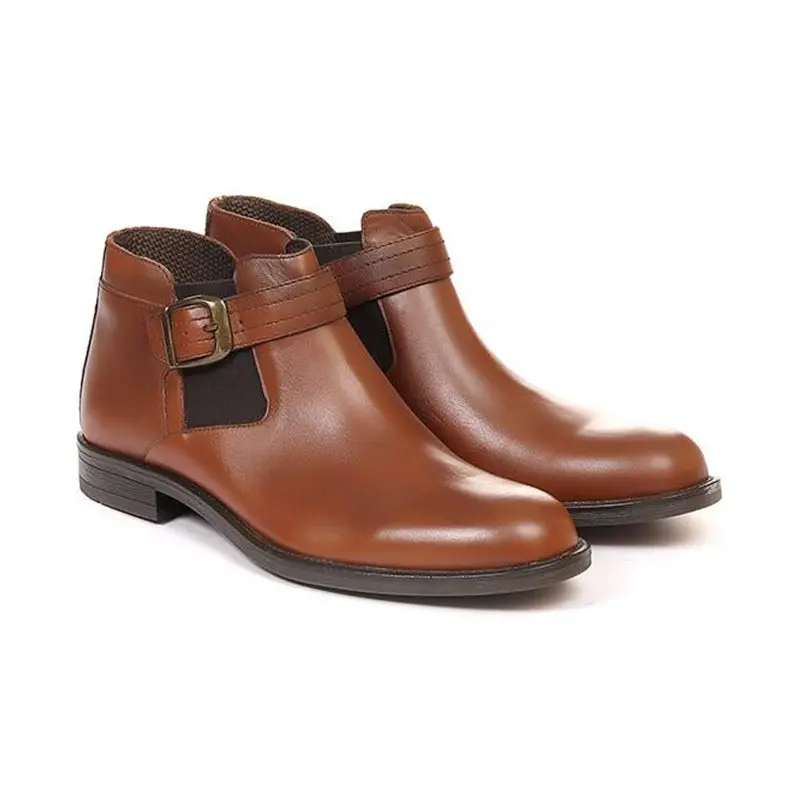 M-Mv-0250031-Leather Buckled Chelsea Boots 1
