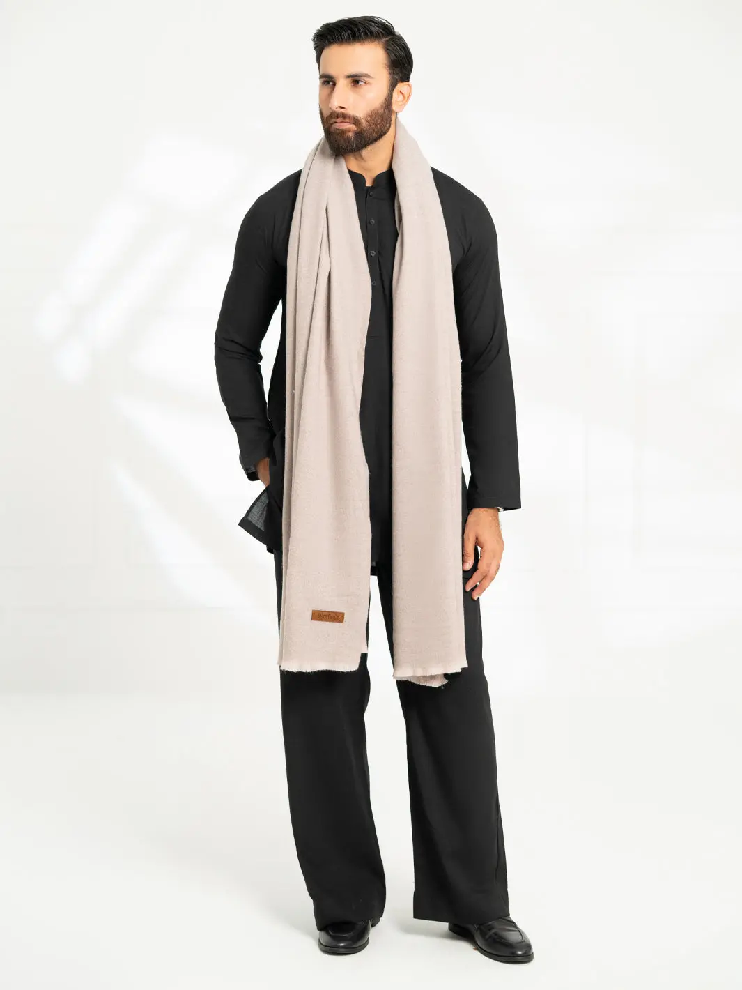 Khaki Casual Shawl - Al-Sh-041 1