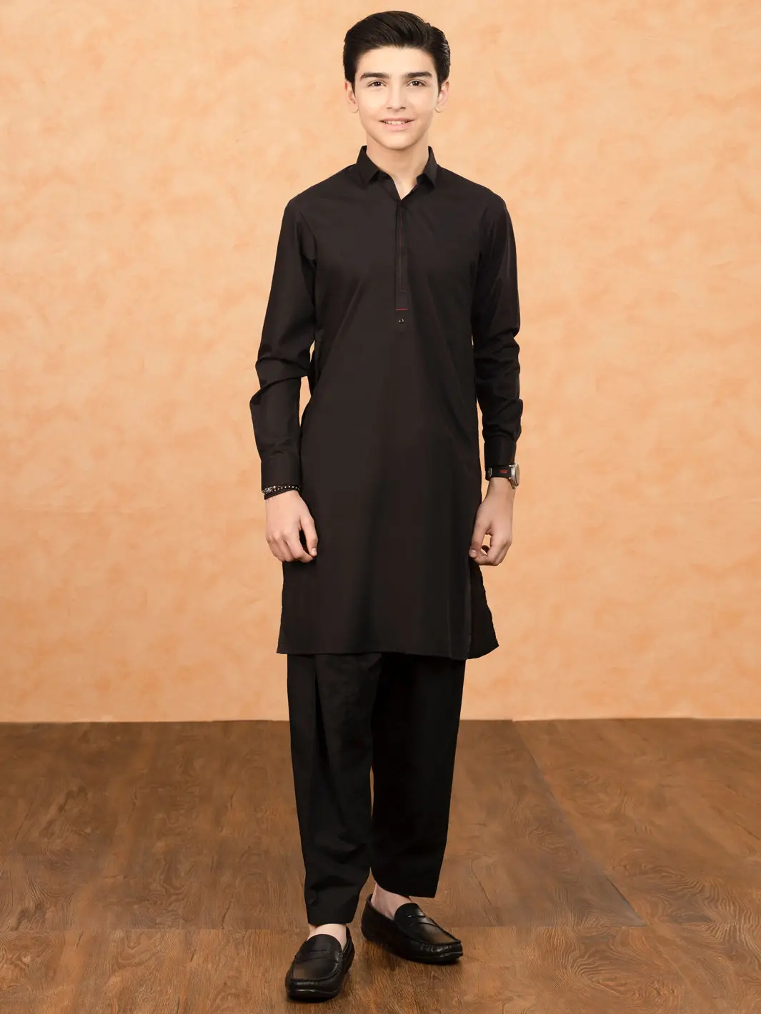 Black Cotton Kurta Trouser - Alt-Ks-043 1