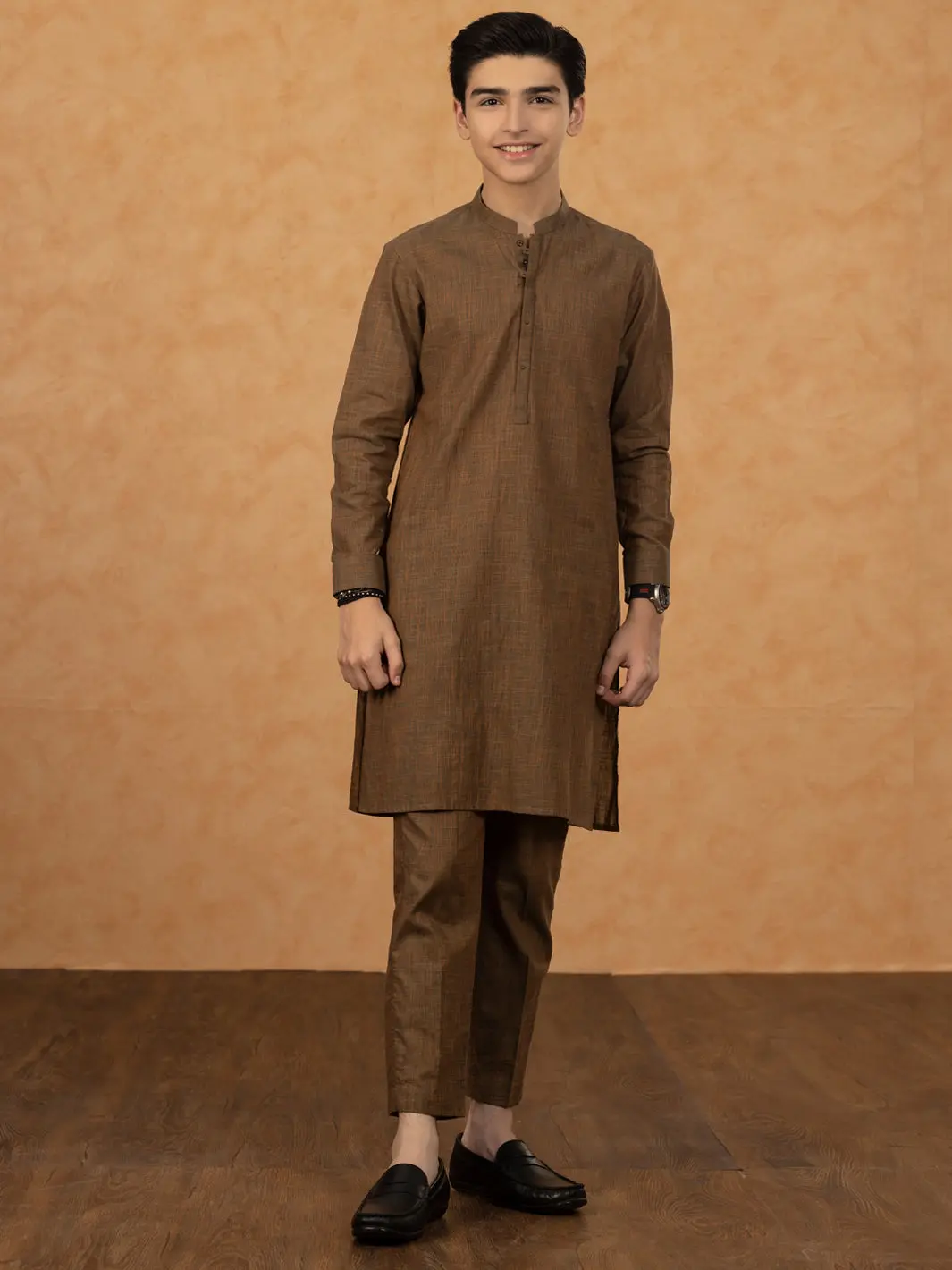 Brown Cotton Kurta Trouser - Alt-Kt-046 1