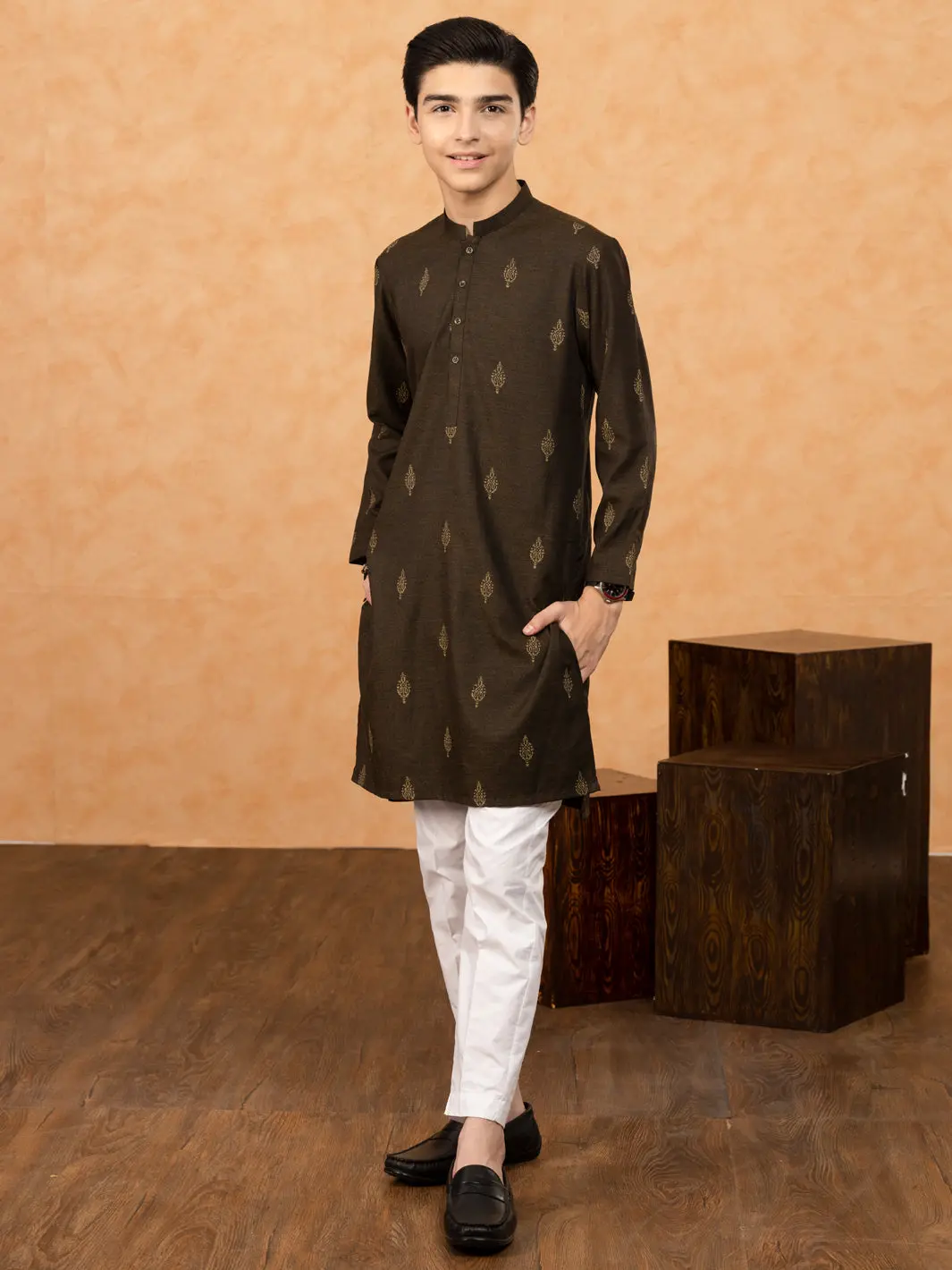 Kahi Green Blended Kurta - Alt-K-047D 1