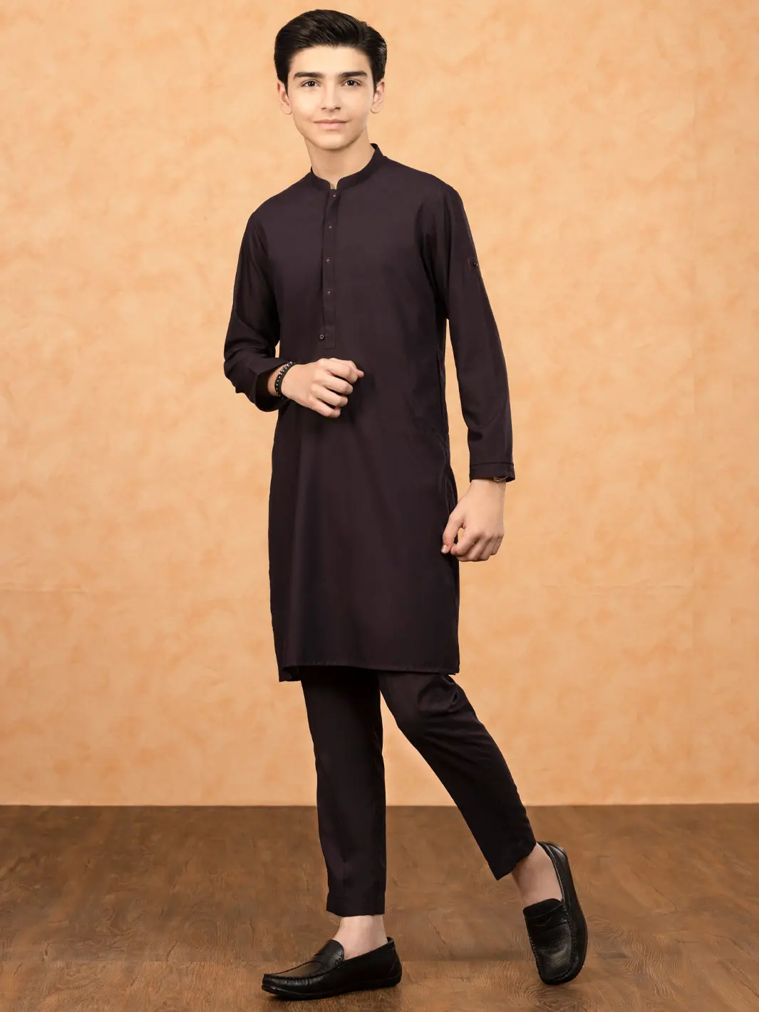 Dark Purple Blended Kurta Trouser - Alt-Kt-047 1