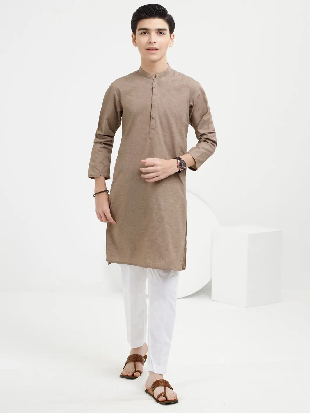 Brown Blended Kurta - Alt-K-052 1