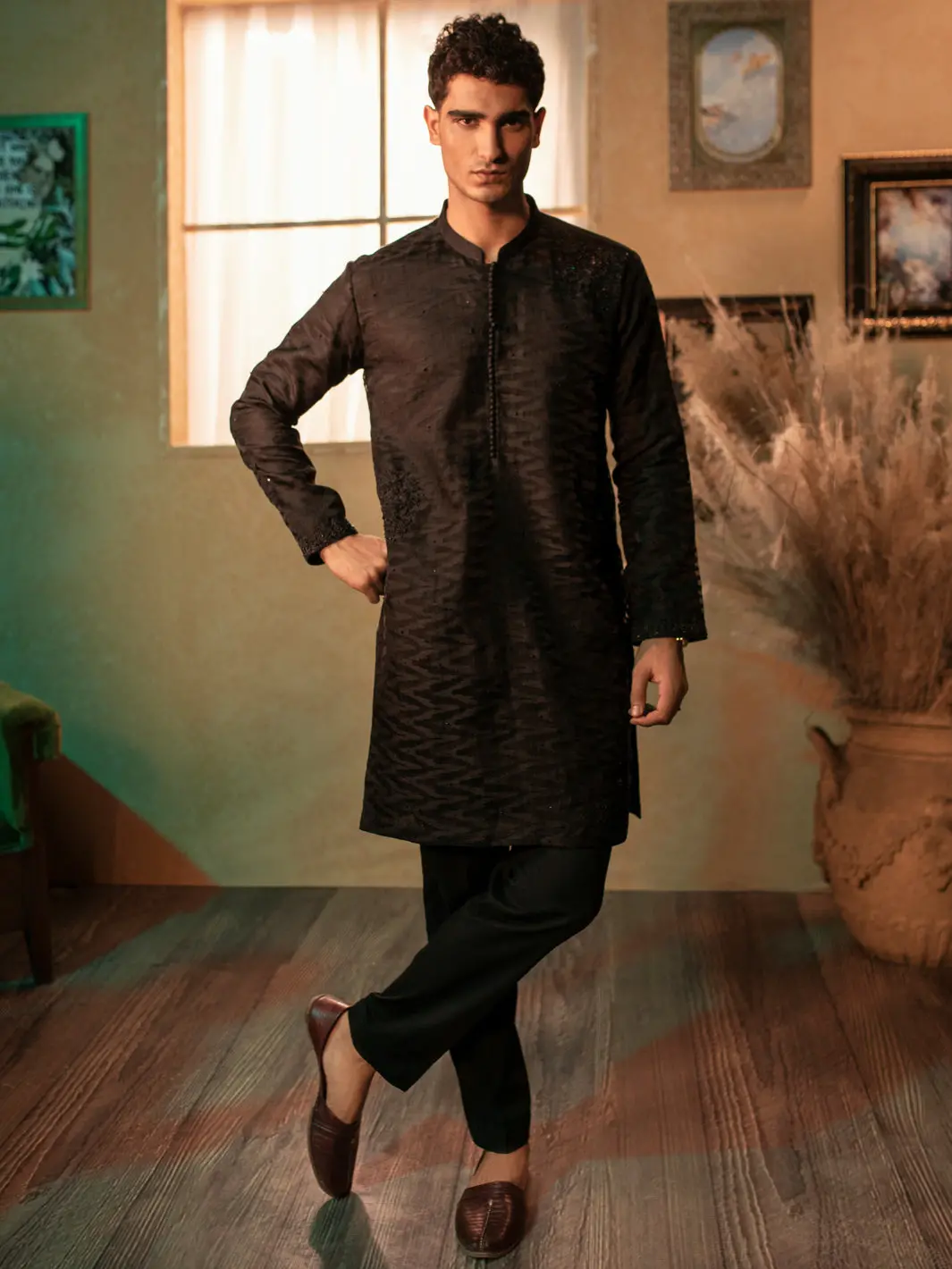 Black Kurta - Al-K-Sp-053 1