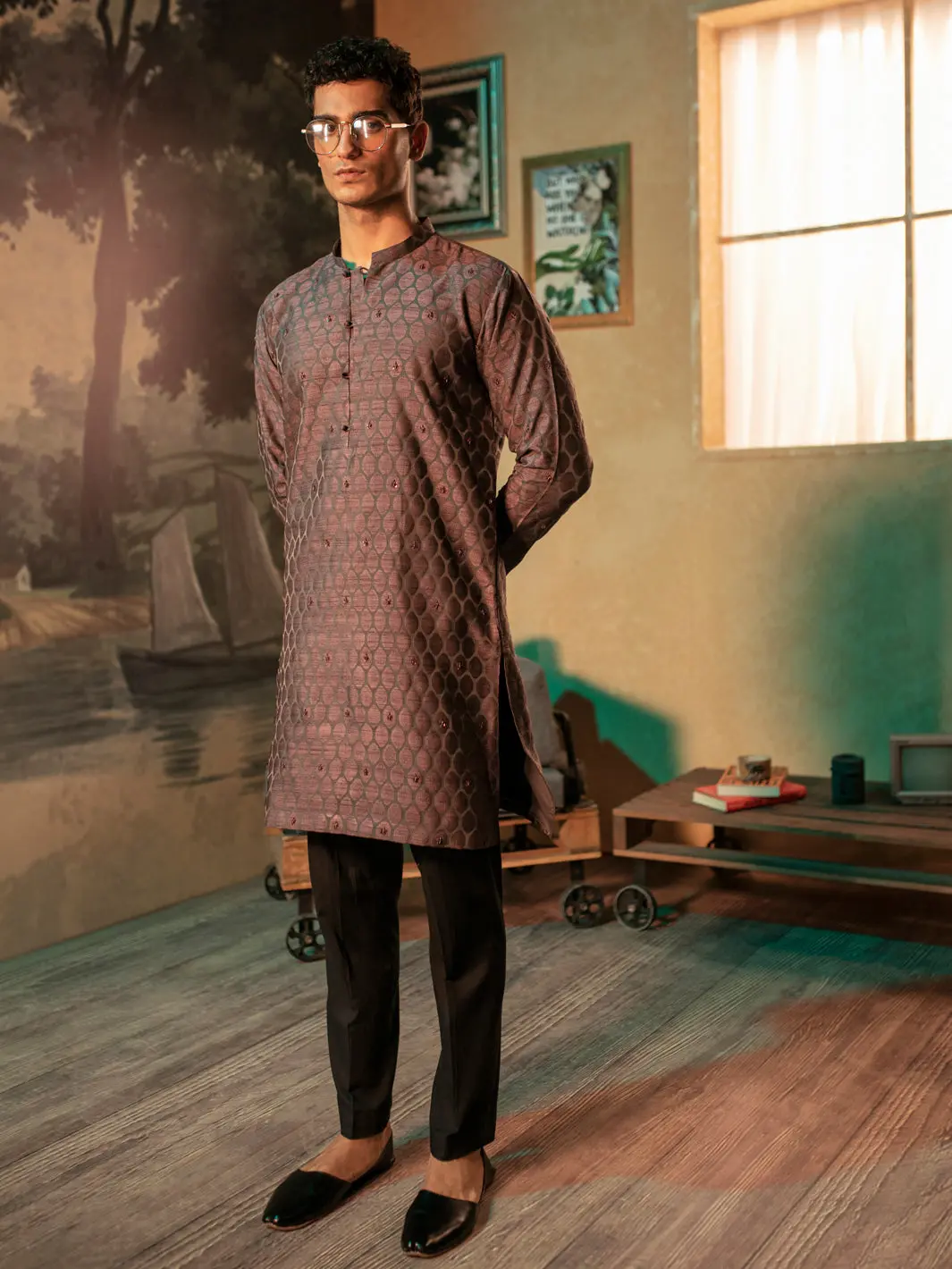 Maroon Kurta - Al-K-Sp-055 1