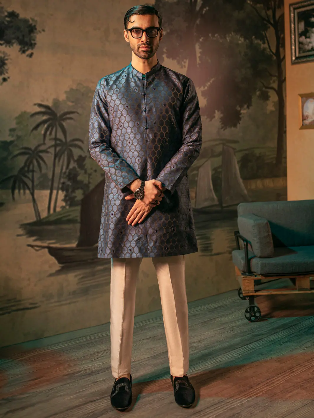 Blue Kurta - Al-K-Sp-056 1