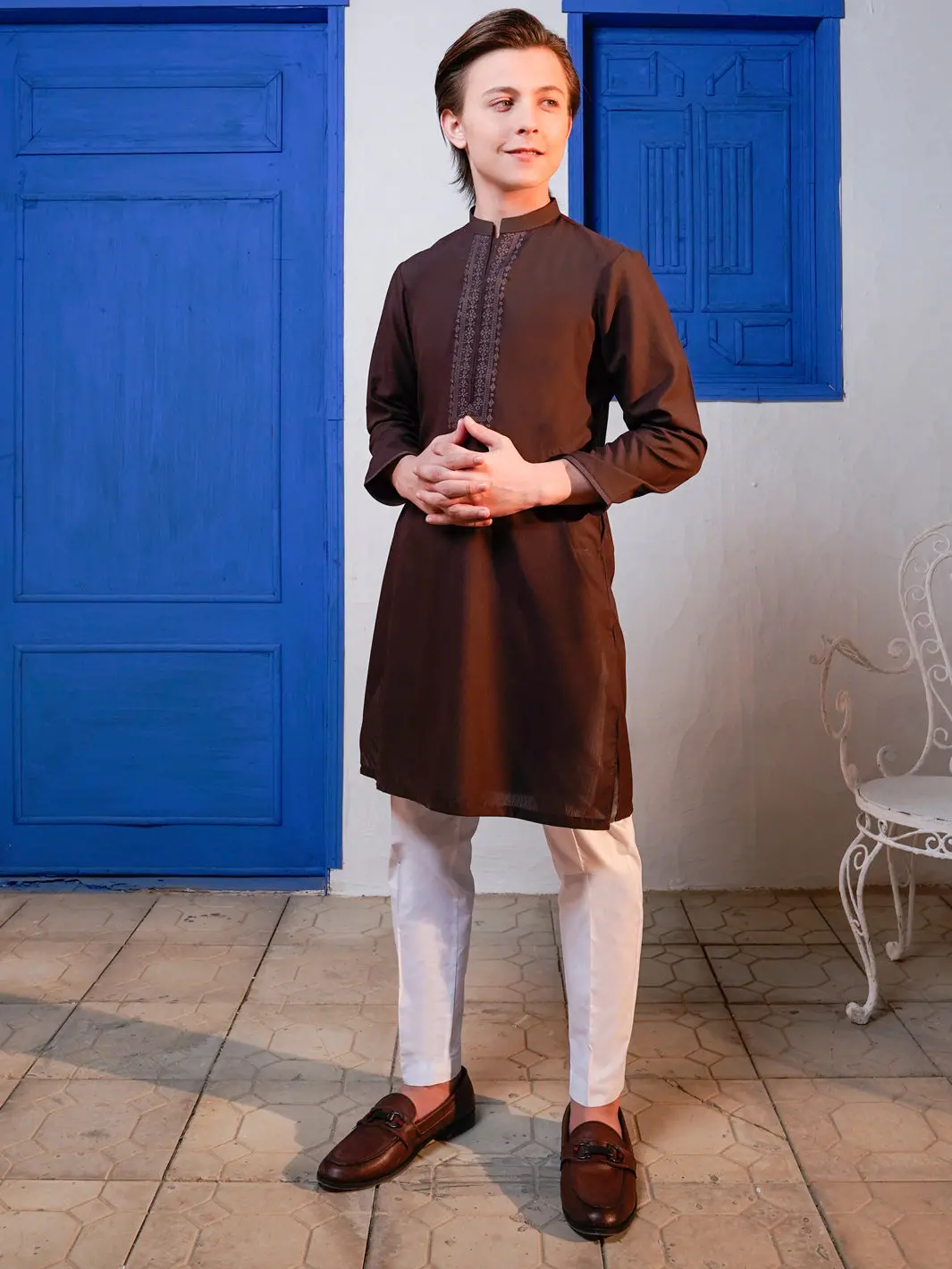 Brown Blended Kurta - Alt-K-057 1