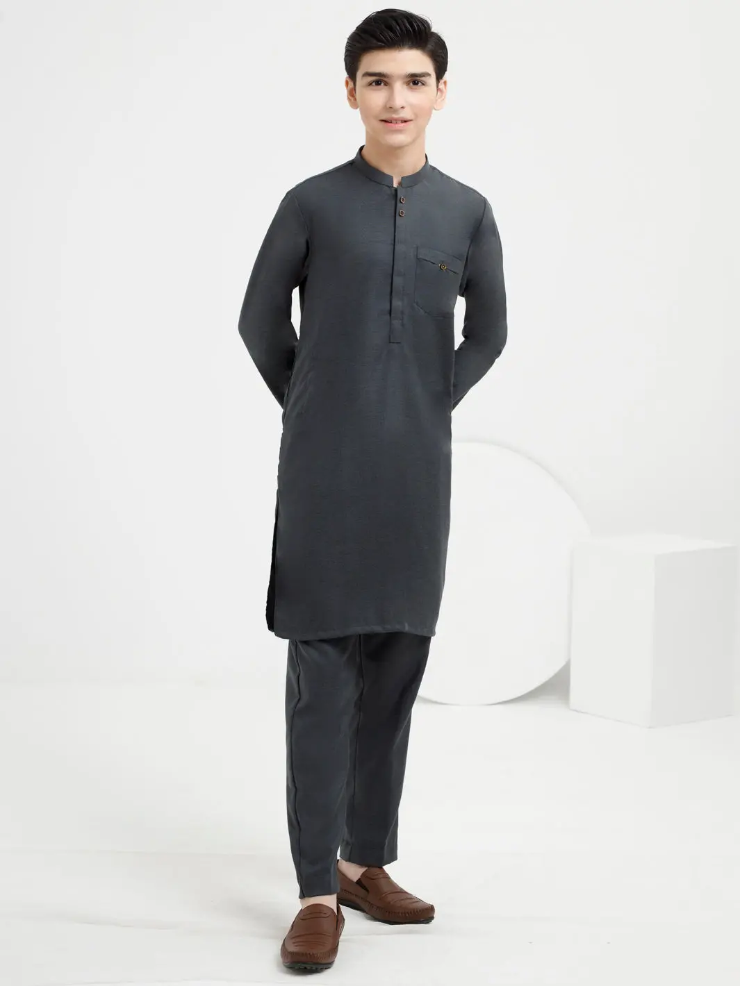Dark Green Blended Kurta Trouser - Alt-Kt-058A 1