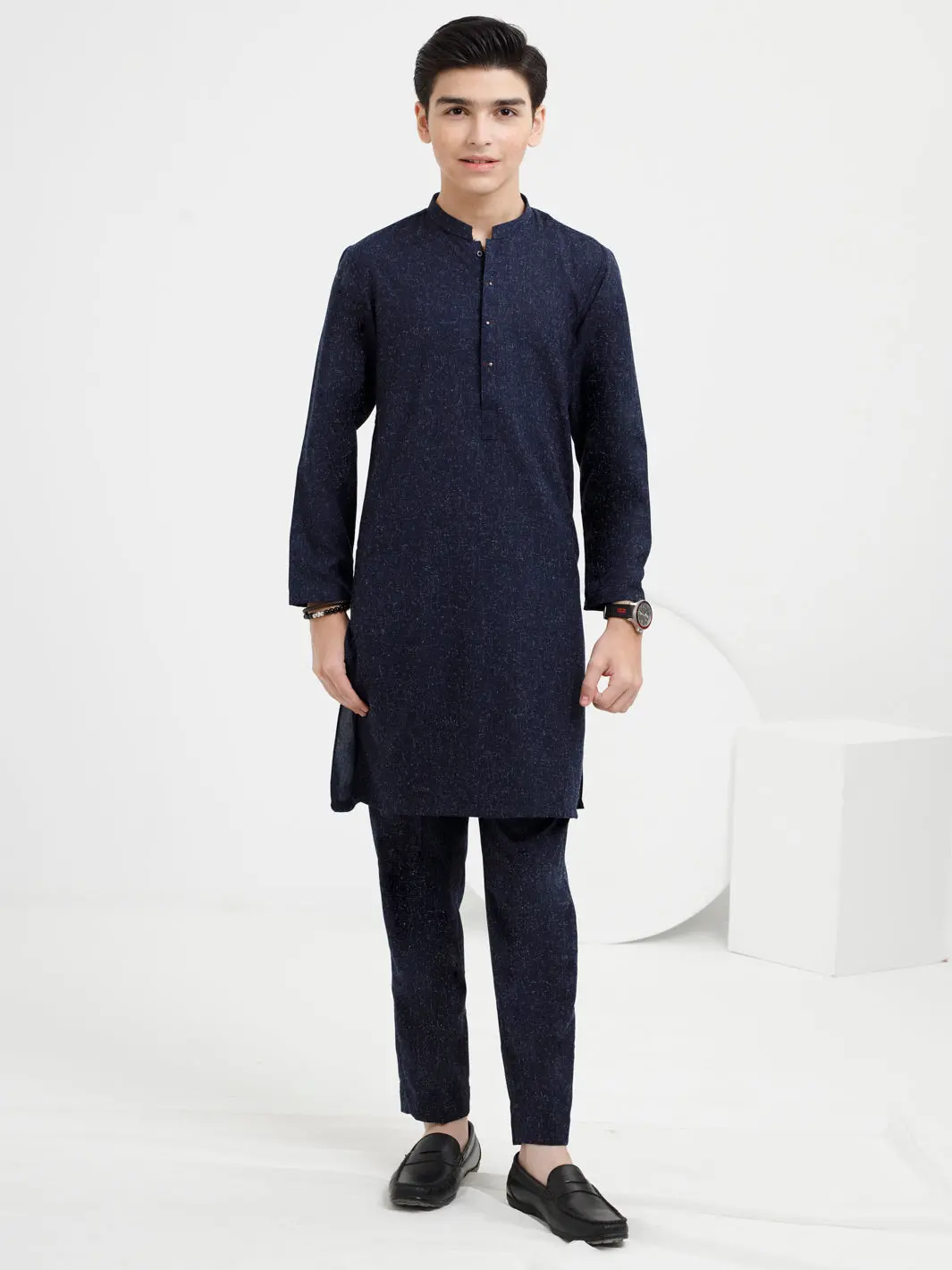 Dark Blue Blended Kurta Trouser - Alt-Kt-064 1