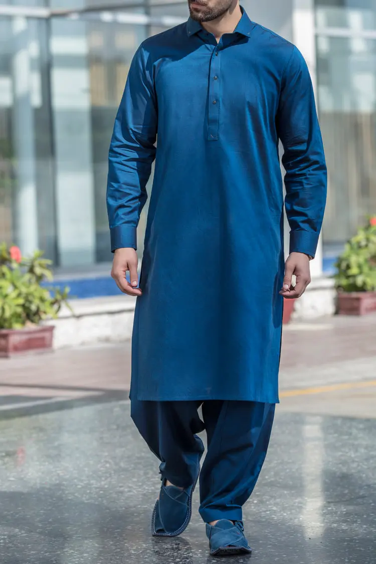 Royal Blue Kameez Shalwar - Alwa-Ks-060 1