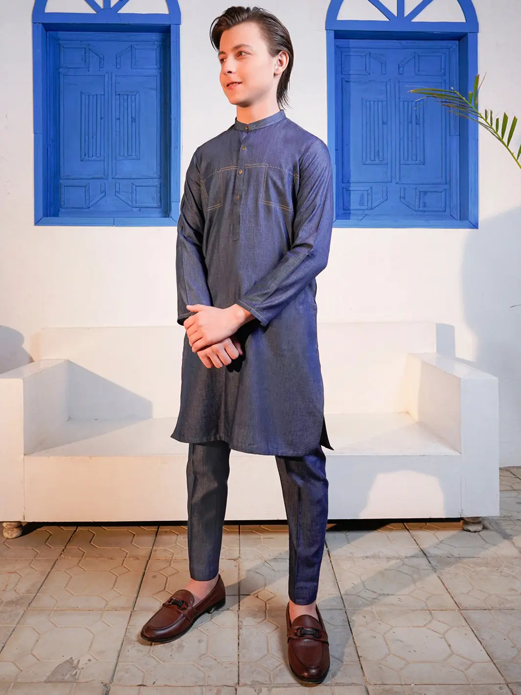 Indigo Blended Kurta Trouser - Alt-Kt-067 1