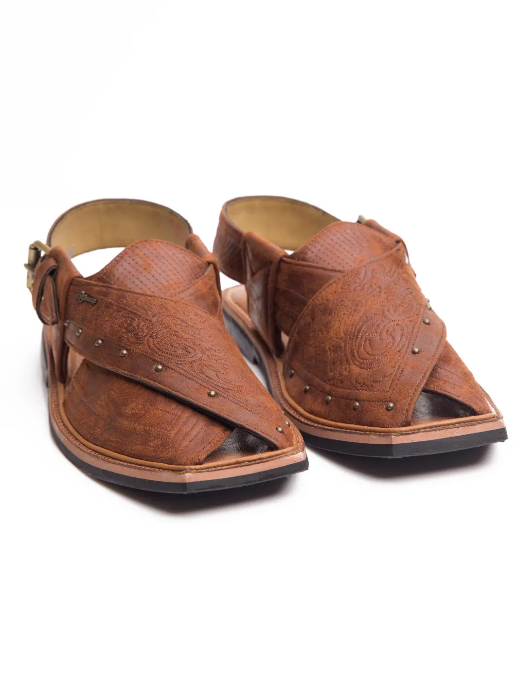 Brown Peshawari Chappal - Al-Mfw-Efb-075 1