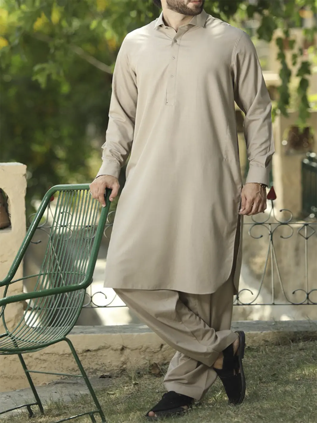 Grey Kameez Shalwar - Alwa-Ks-088 1