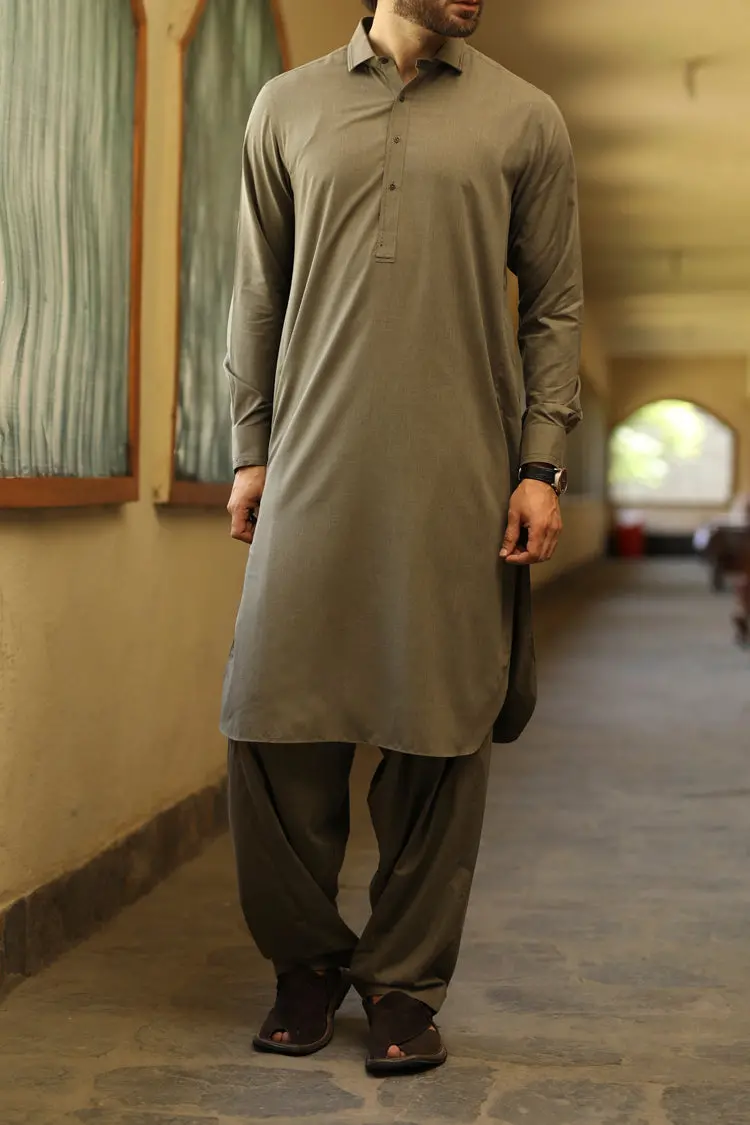 Green Kameez Shalwar - Alwa-Ks-090 1