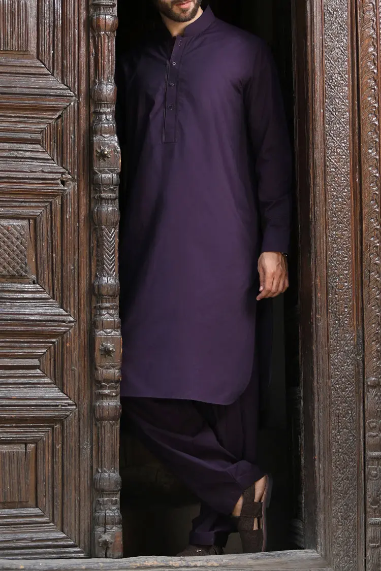Purple Kameez Shalwar - Alwa-Ks-093 1