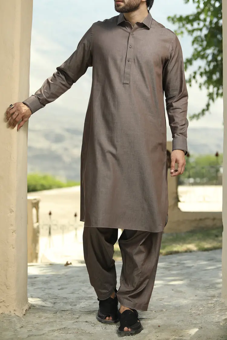 Brown Kameez Shalwar - Alwa-Ks-094 1