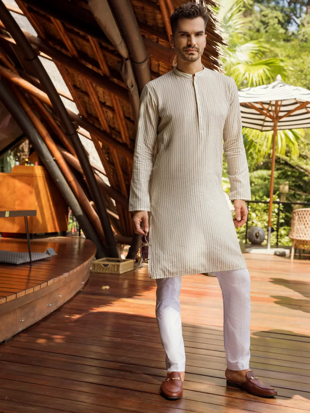 Cream Kurta - Al-K-1001 1
