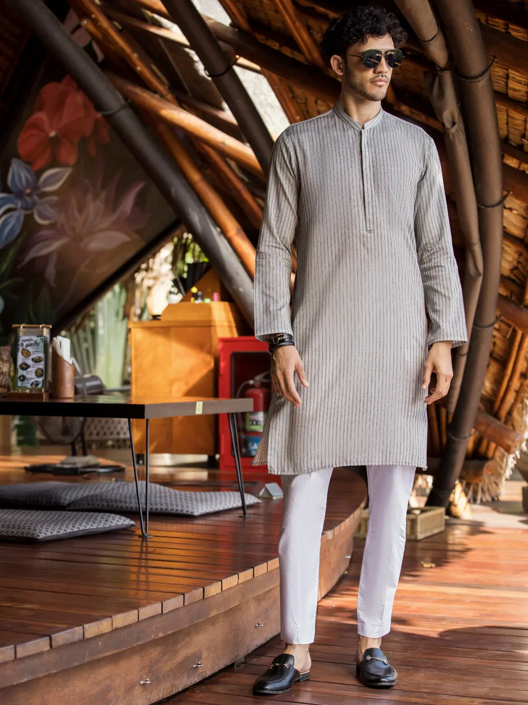 Light Grey Kurta - Al-K-1002 1