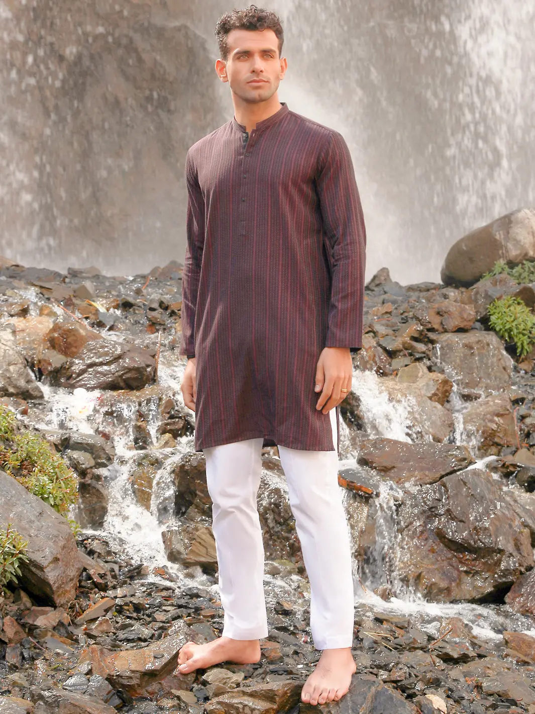 Dark Purple Kurta - Al-K-1005 1