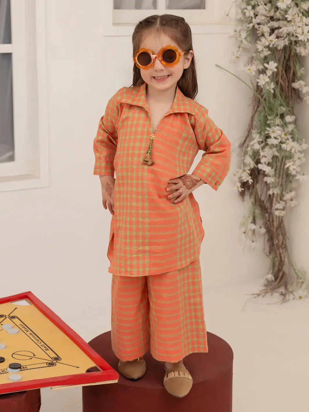 Peach 2 Piece Stitched - Algr-2Ps-Lks-1012 1