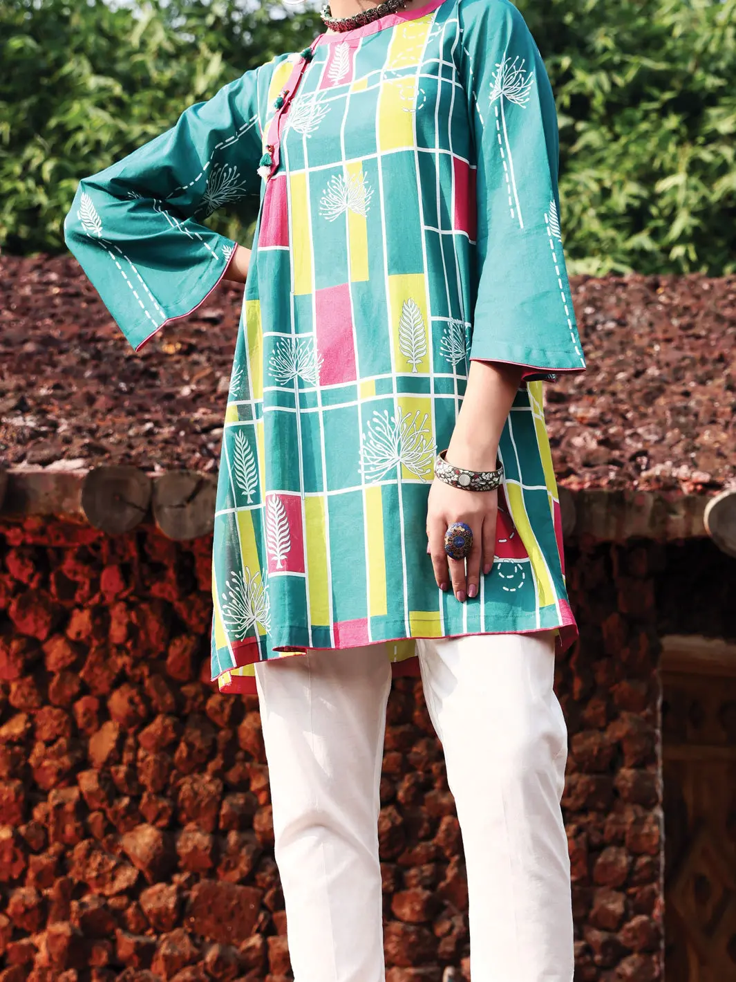 Fuchsia Lawn Tunic - Alp-Lk-1013B 1