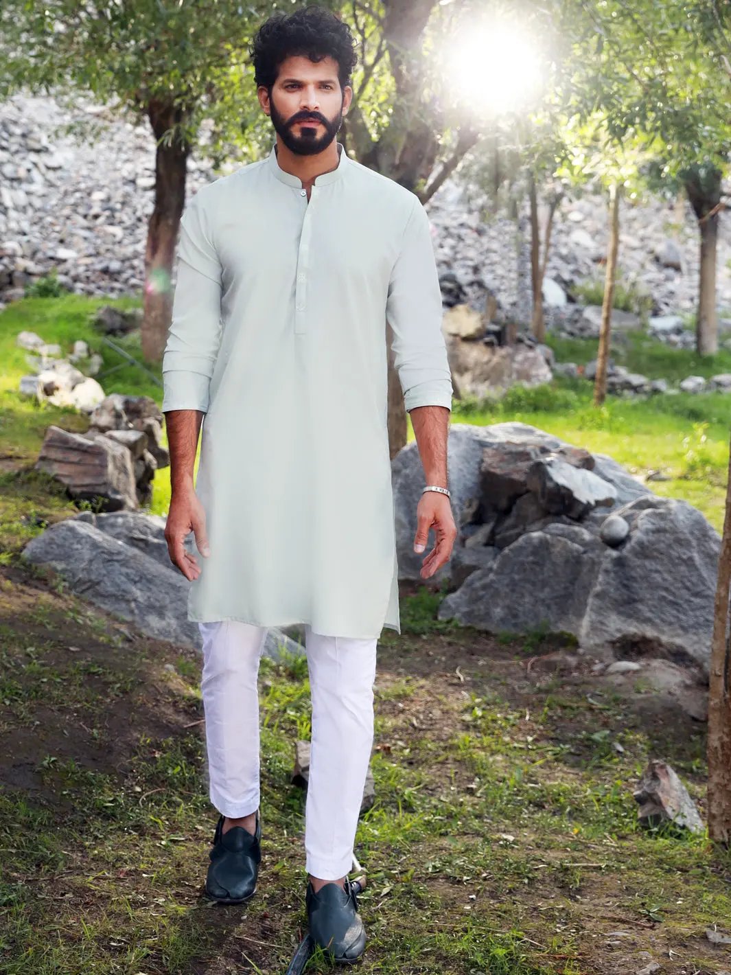 Mint Green Kurta - Al-K-1016 1