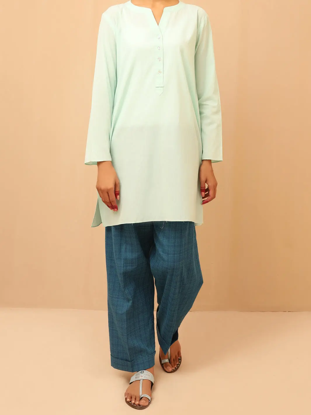 Ferozi Linen Tunic - Alcr-Lk-1017 1