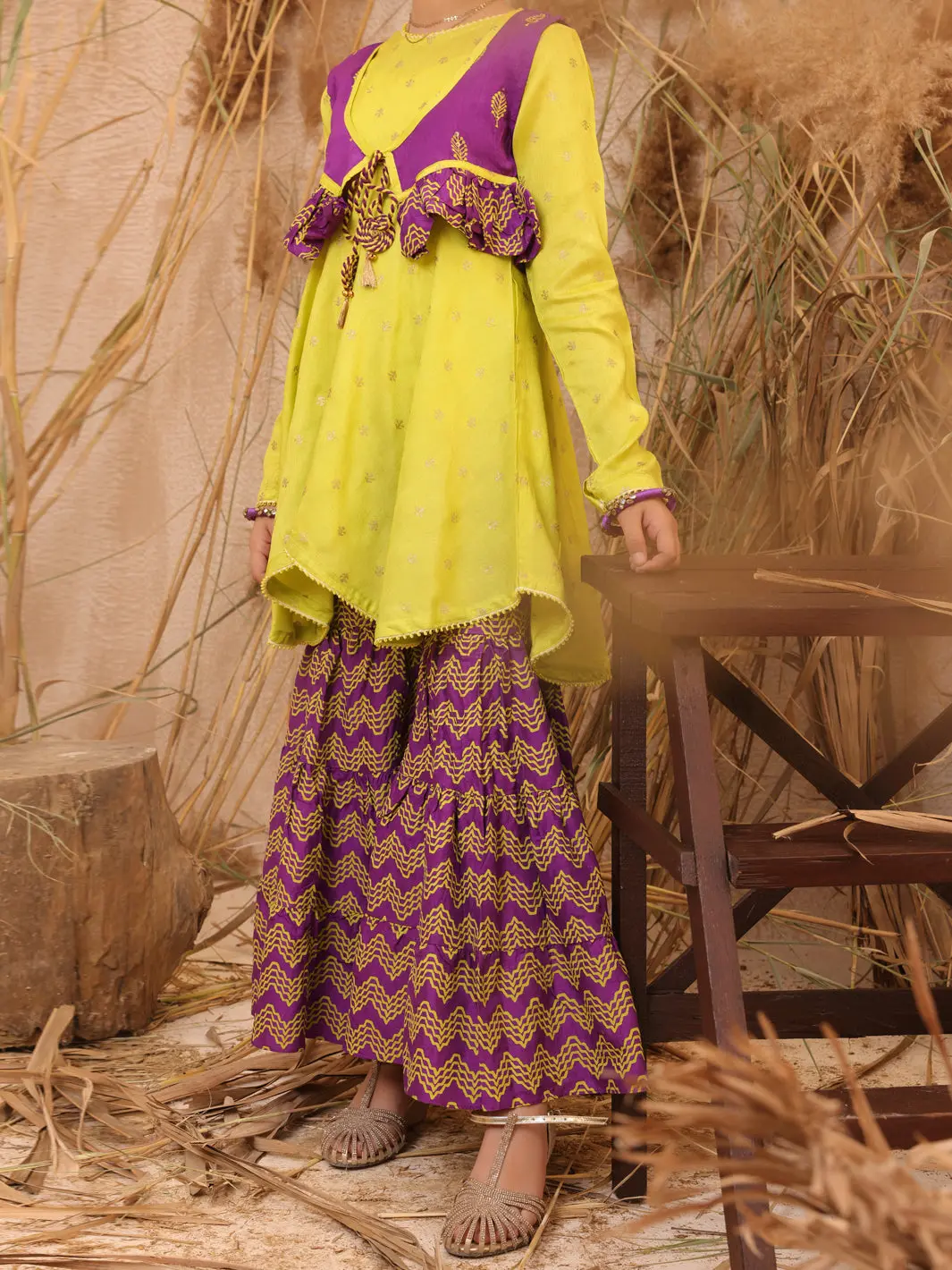 Green Raw Silk 2 Piece Stitched - Alt-2Ps-Lks-1025 1