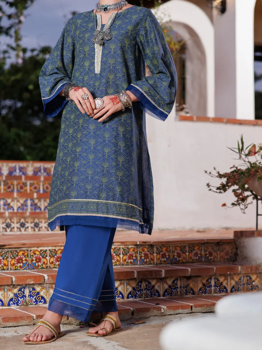 Blue Lawn Tunic - Al-Lk-1031 1