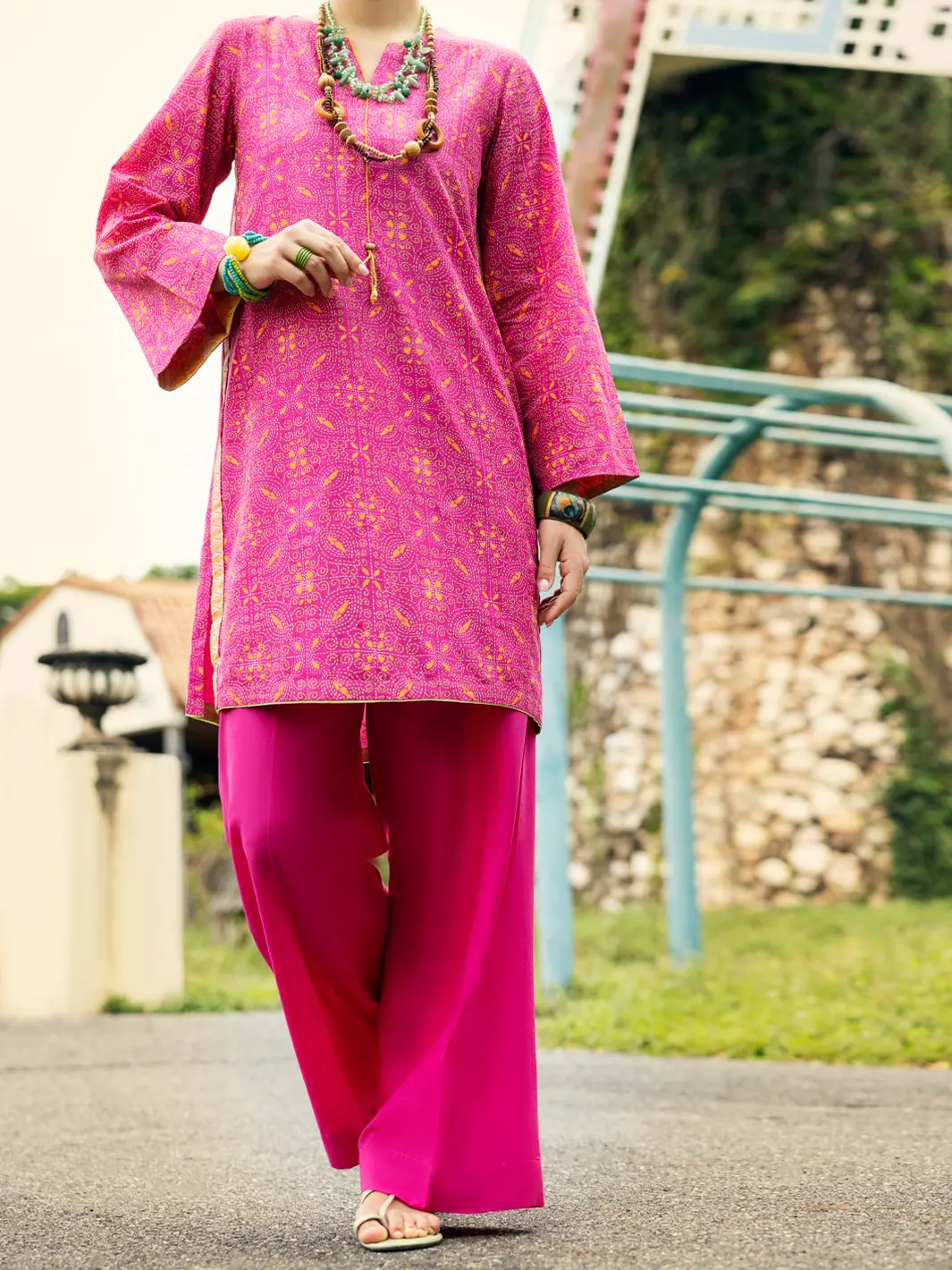 Pink Lawn Kurti - Al-Lk-1040 1