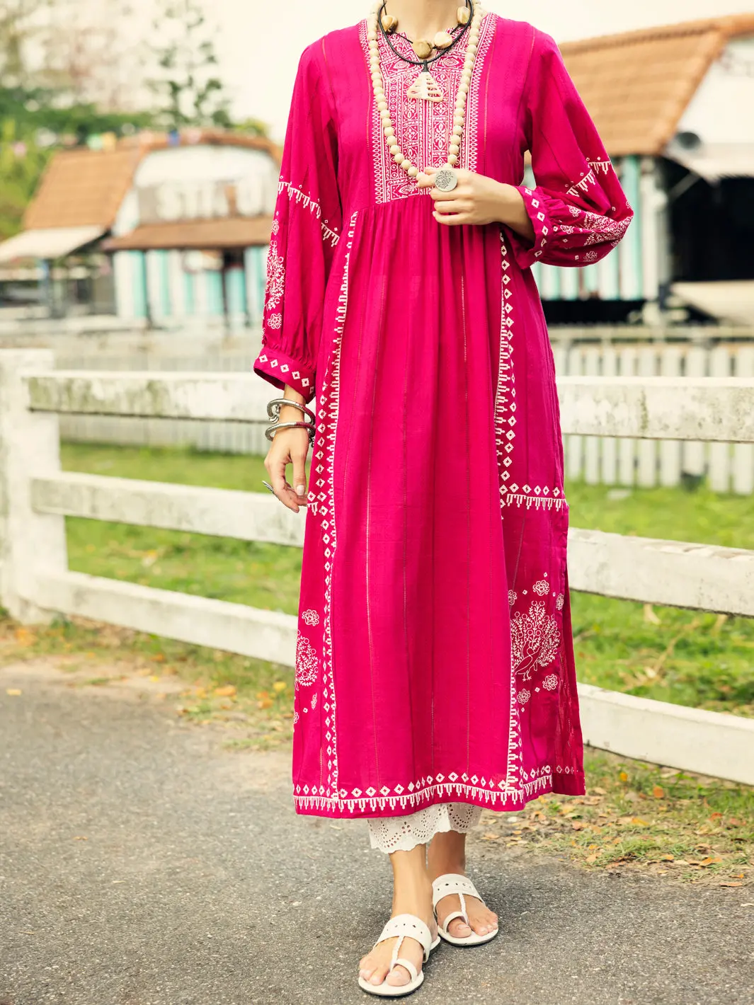 Pink Dobby Kurti - Al-Lk-1047 1