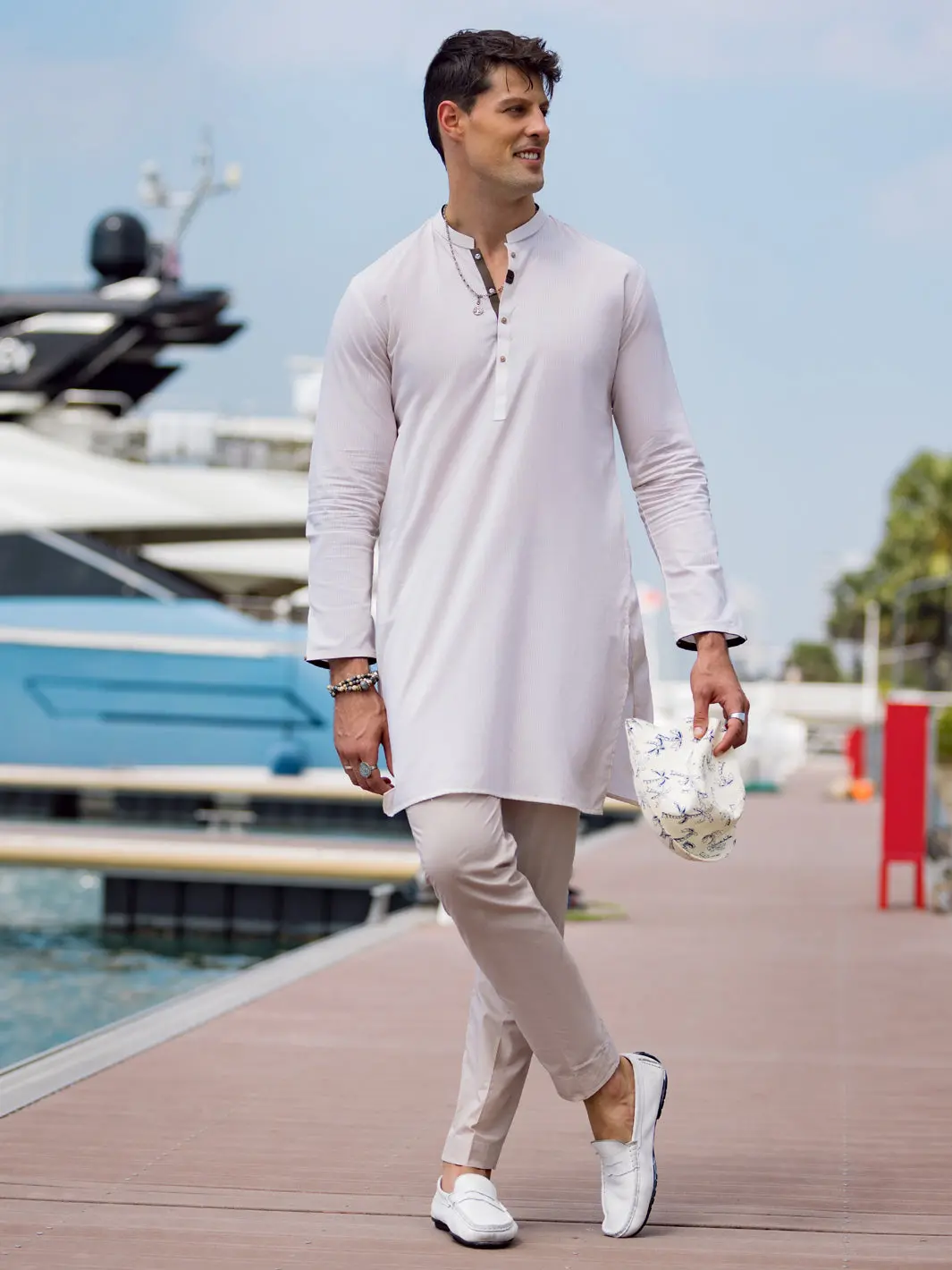Cream Kurta - Al-K-1054 1