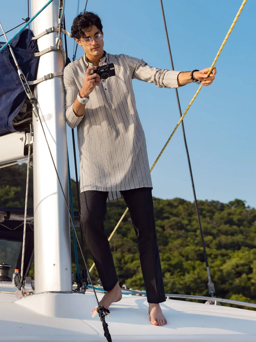 White Kurta - Al-K-1056 1