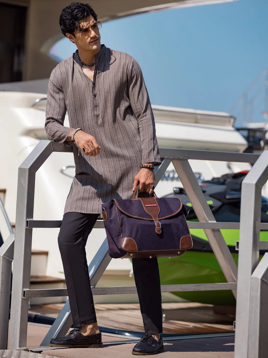 Grey Kurta - Al-K-1062 1
