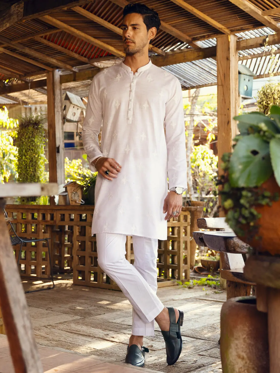 White Kurta - Al-K-1063C 1