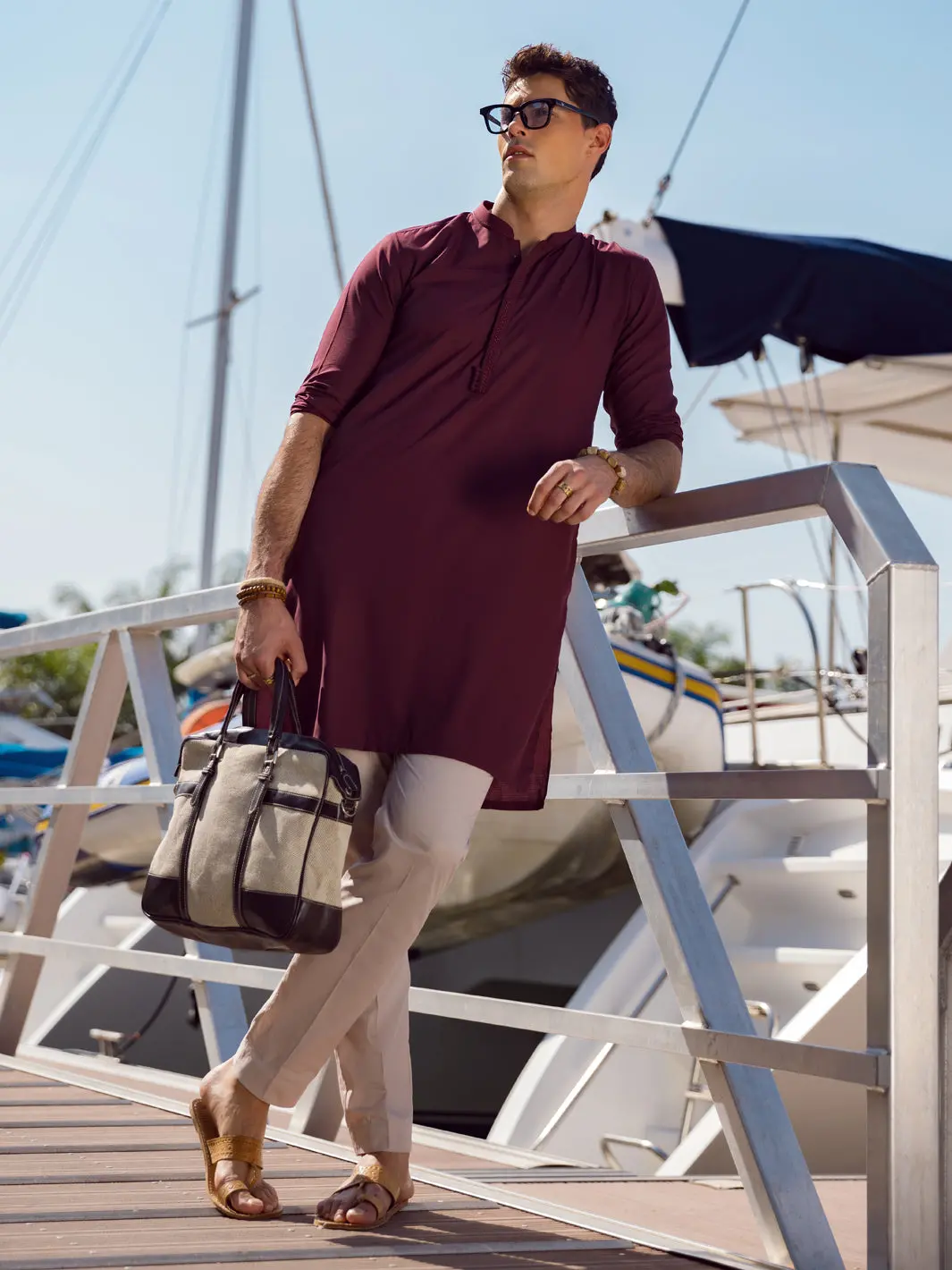 Maroon Kurta - Al-K-1068C 1