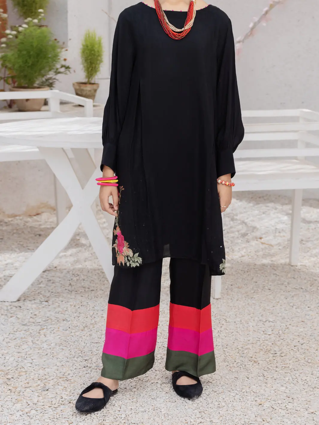 Black 2Pc Stitched - Alt-2Ps-Lks-1071 1