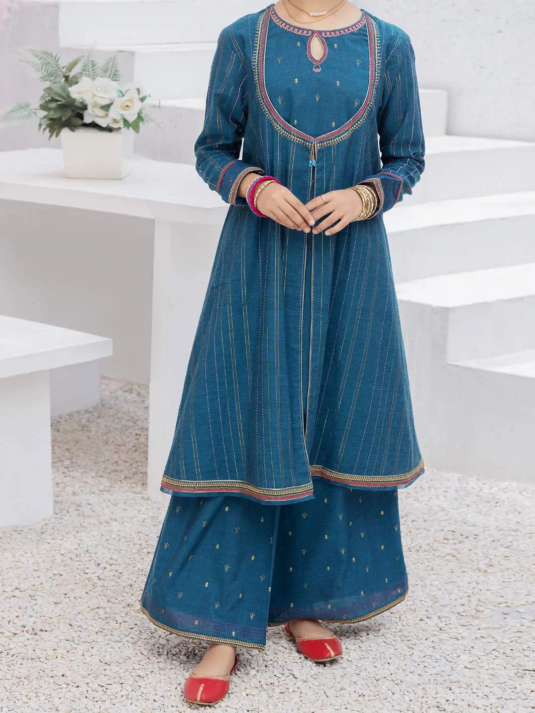 Turquoise 2Pc Stitched - Alt-2Ps-Lks-1074 1