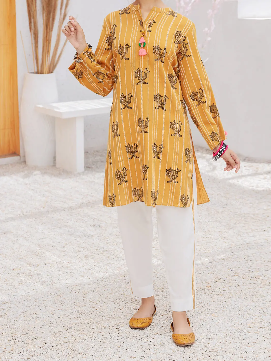 Mustard 2Pc Stitched - Alt-2Ps-Lks-1078 1