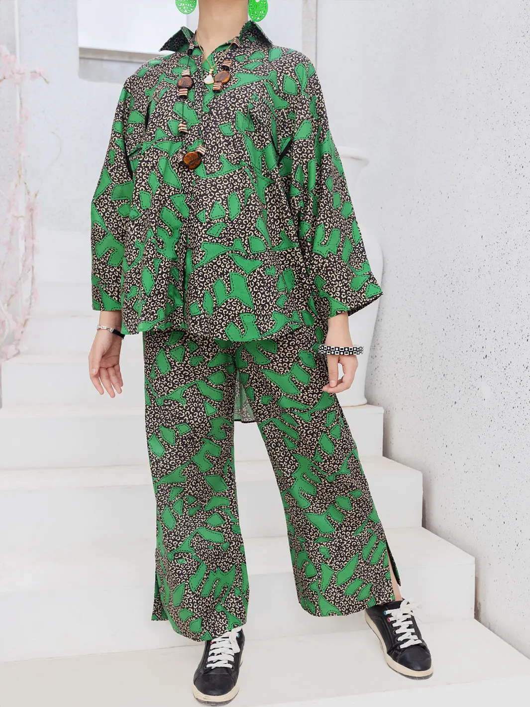 Green 2Pc Stitched - Alt-2Ps-Lks-1087 1